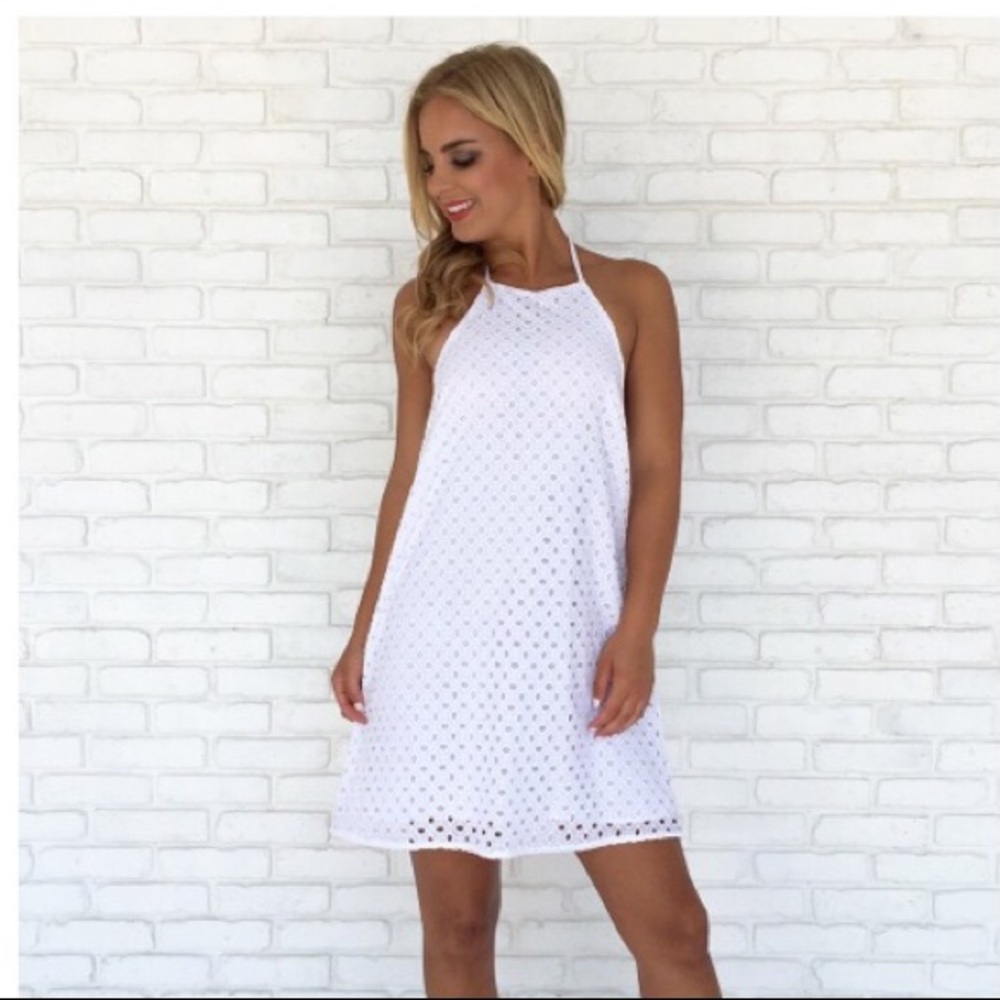 White summer graduation dress